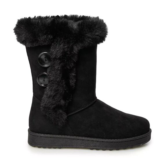 new w box! Faux-Fur Winter Boots, So Women's Abigail, Size 10 - Picture 1 of 6